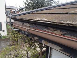 塗装が剥がれている鼻隠し